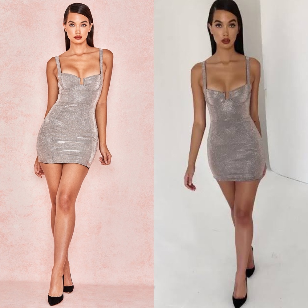 House of CB Silver Mini Dress